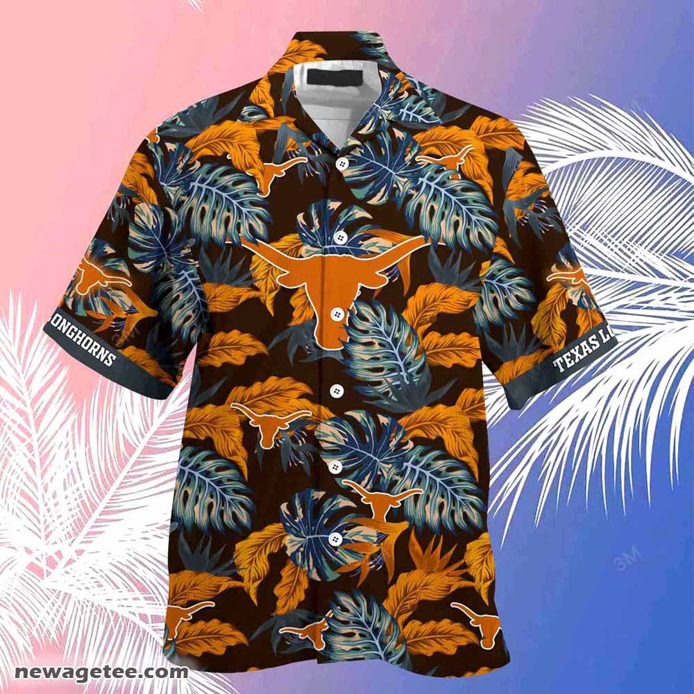 Texas Longhorns Summer Beach Hawaiian Shirt Stress Blessed Obsessed