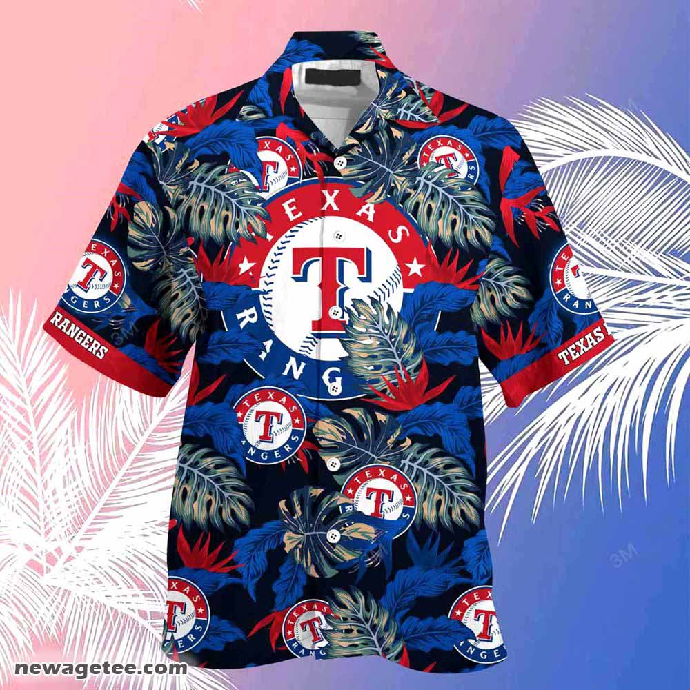 Texas Rangers Mlb Summer Beach Hawaiian Shirt Stress Blessed Obsessed