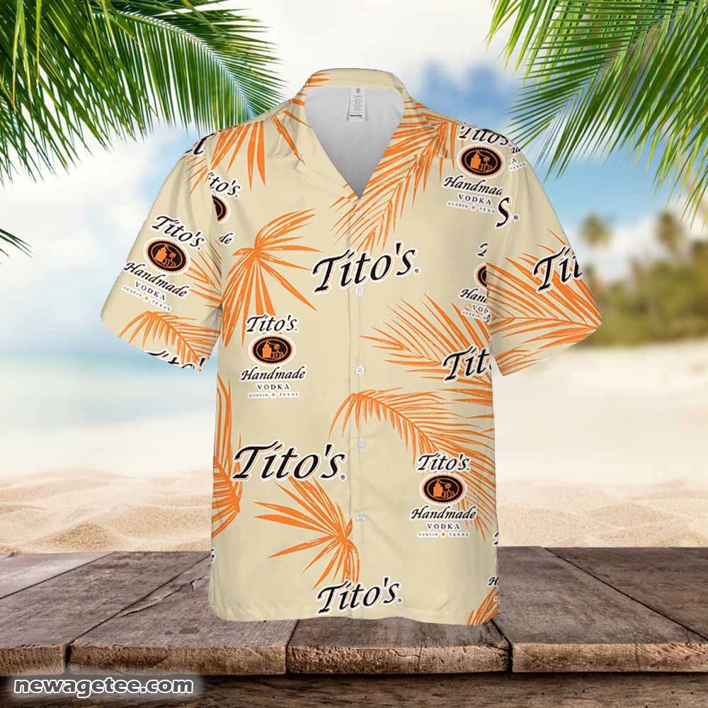 Tito’s Vodka Hawaiian Palm Leaves Pattern Shirt Beer Tito’s Vodka Hawaiian Palm Leaves Pattern Shirt Beer
