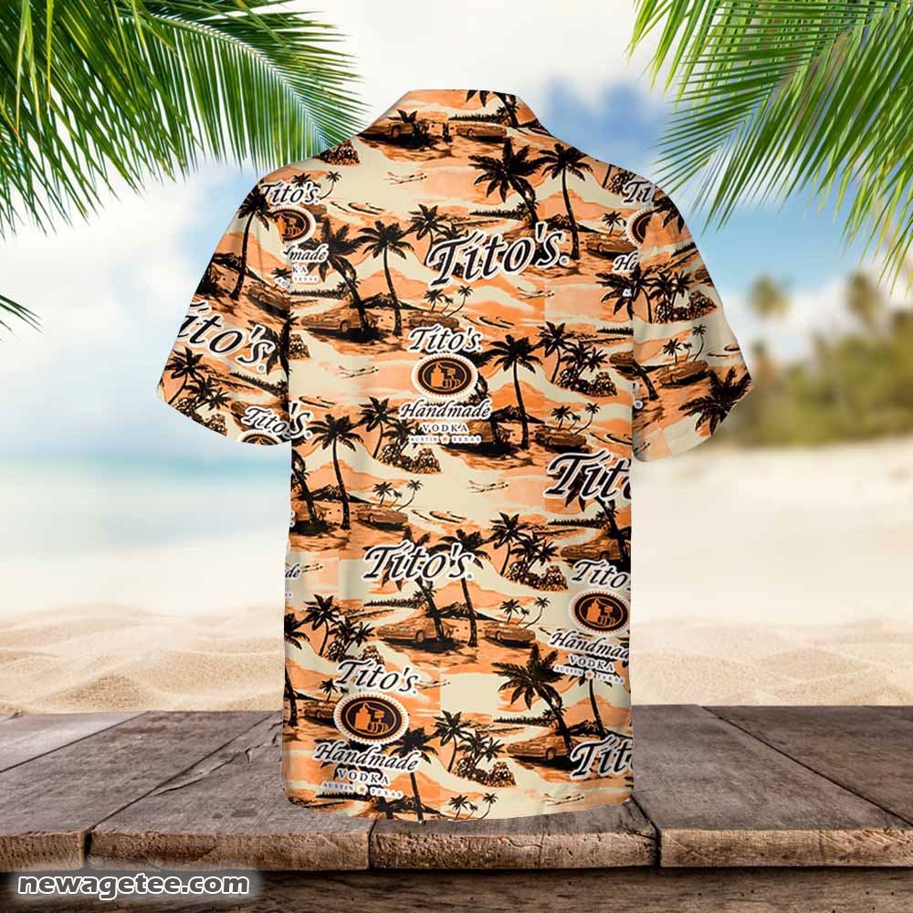 Tito’s Vodka Hawaiian Sea Island Pattern Shirt Hawaii