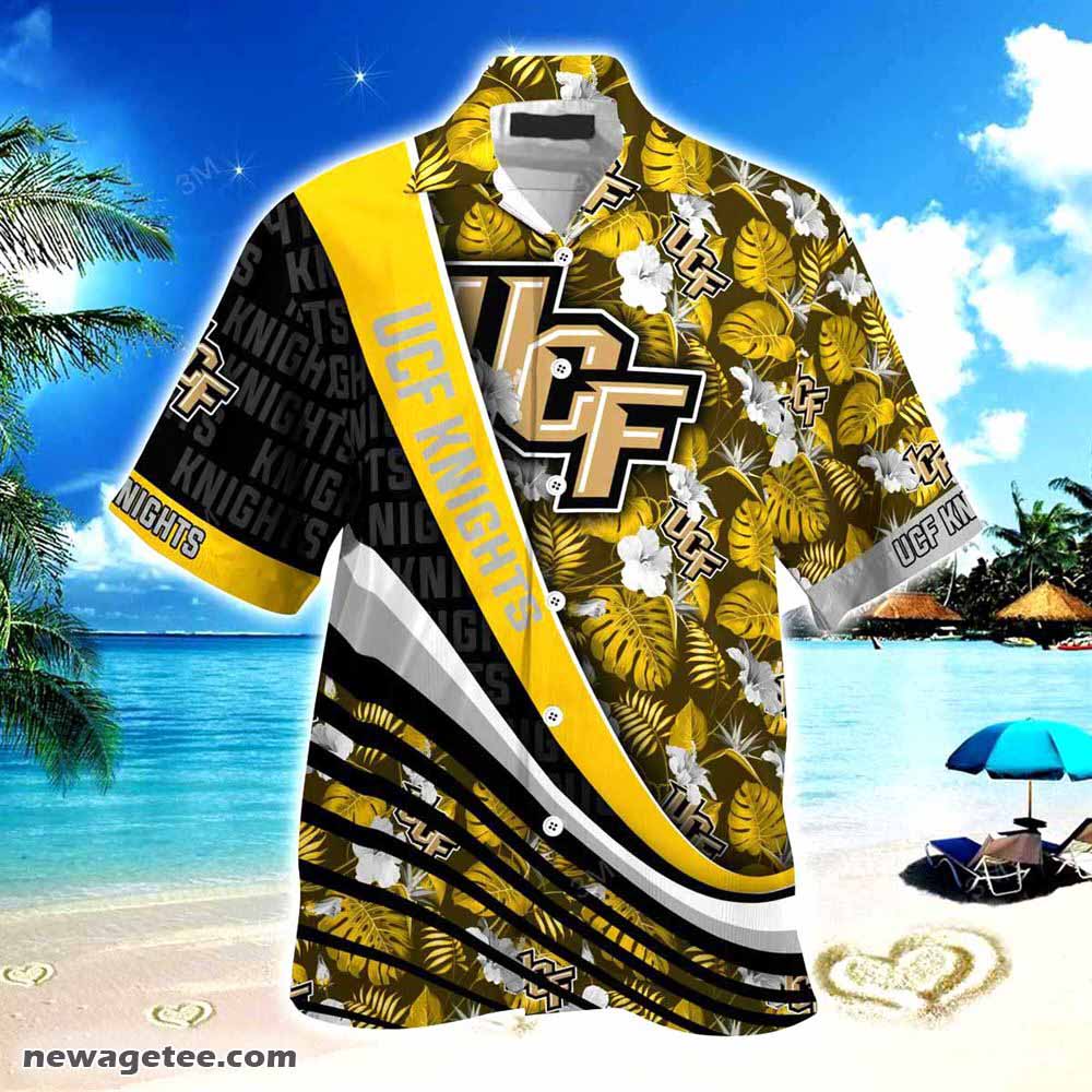 Ucf Knights Summer Beach Hawaiian Shirt With Tropical Flower Pattern Ucf Knights Summer Beach Hawaiian Shirt With Tropical Flower Pattern