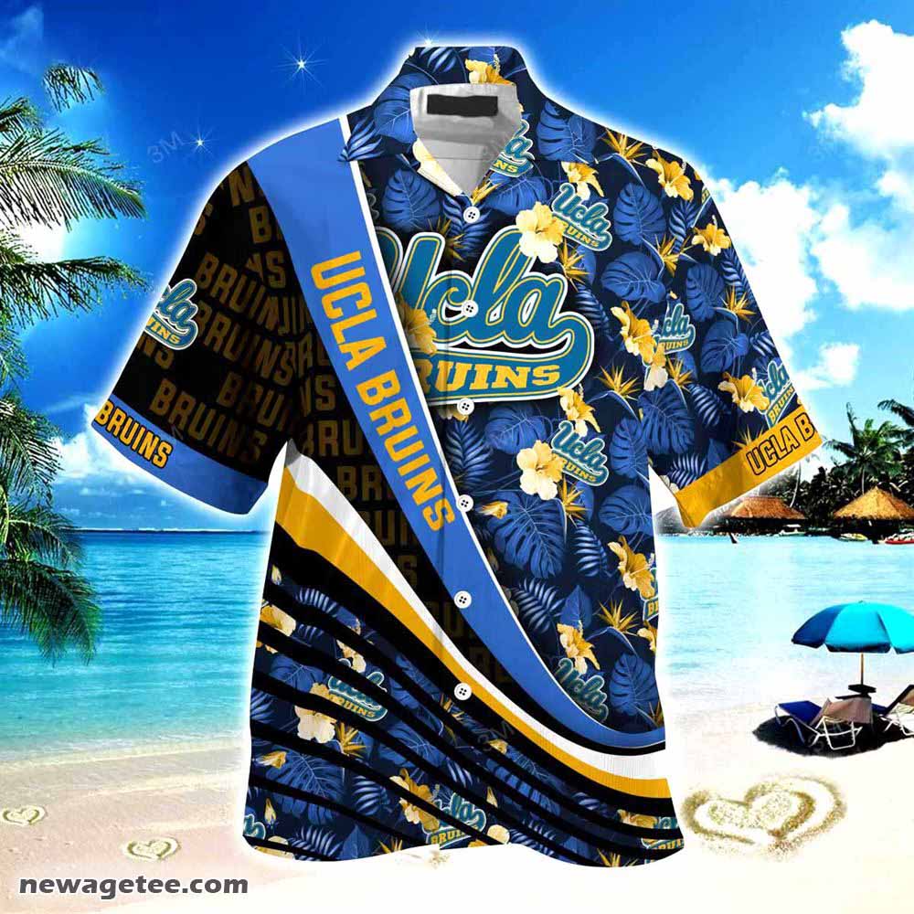 Ucla Bruins Summer Beach Hawaiian Shirt With Tropical Flower Pattern Ucla Bruins Summer Beach Hawaiian Shirt With Tropical Flower Pattern