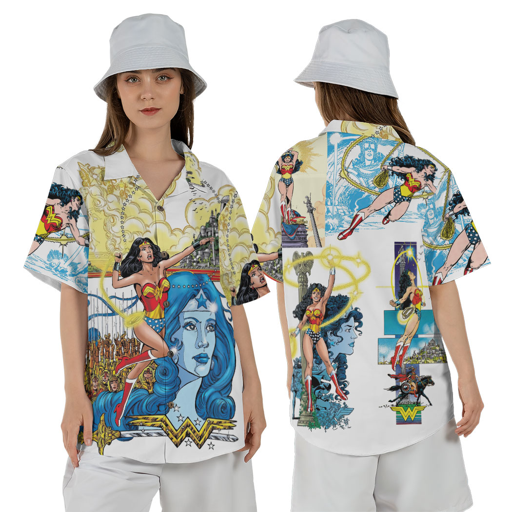 Wonder Woman By Perez Regular Fit Hawaiian Shirt