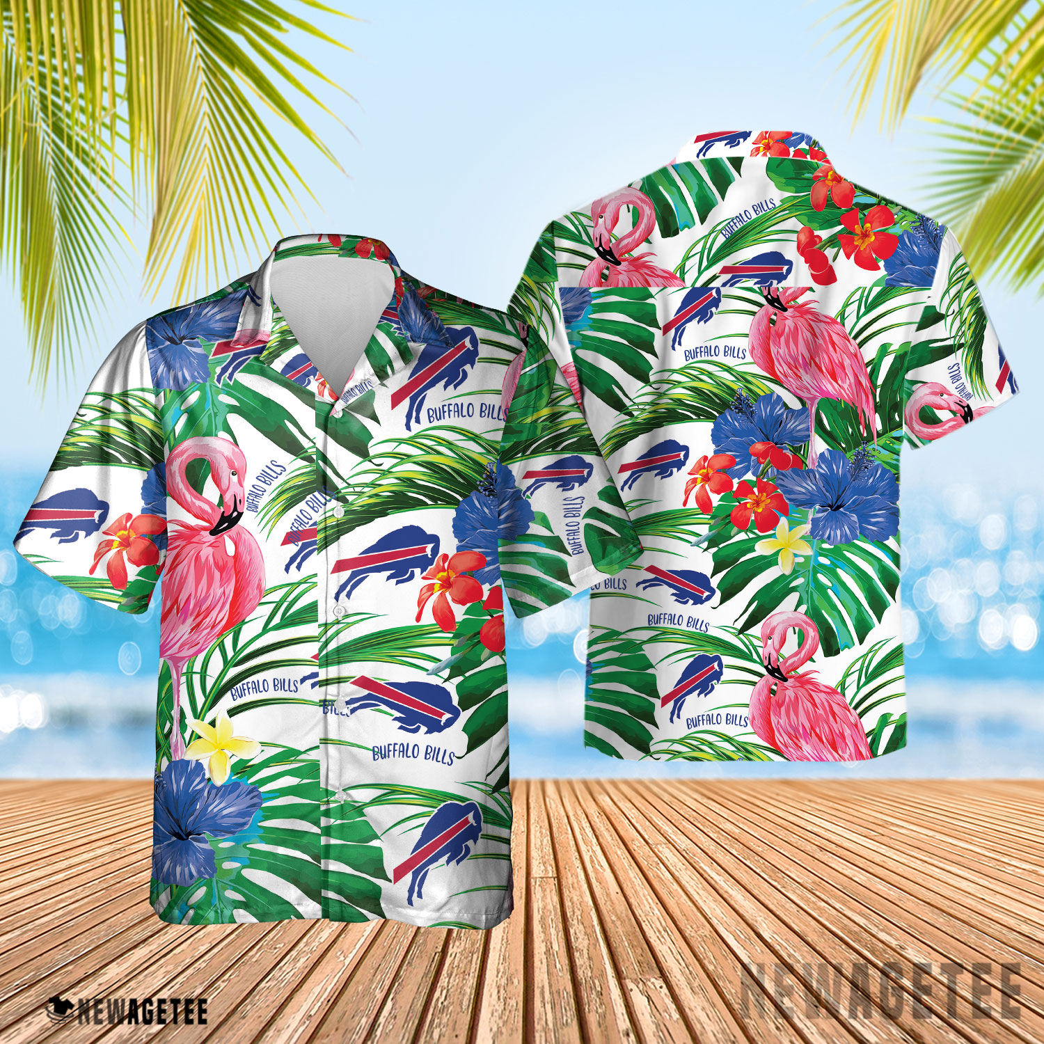 Buffalo Bills Nfl Flamingo Button Up Hawaiian Shirt Buffalo Bills Nfl Flamingo Button Up Hawaiian Shirt