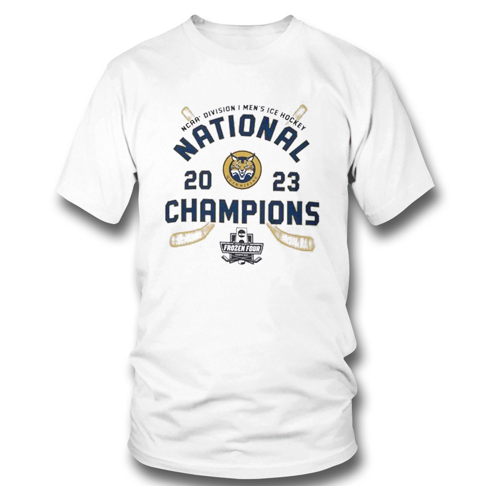 Official Quinnipiac Bobcats Ncaa Division I Mens Ice Hockey 2023 National Champions T-shirt