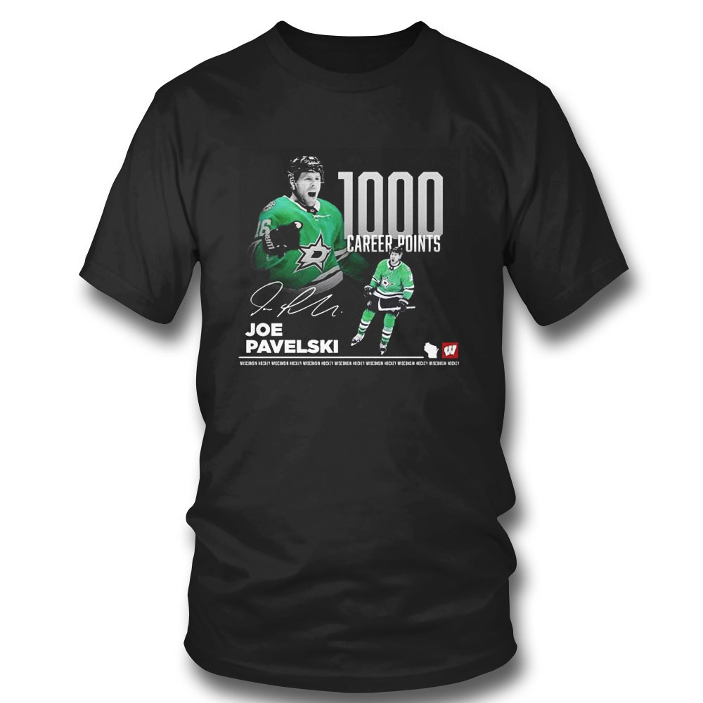 1000 Career Points Joe Pavelski Dallas Stars Signature T-shirt
