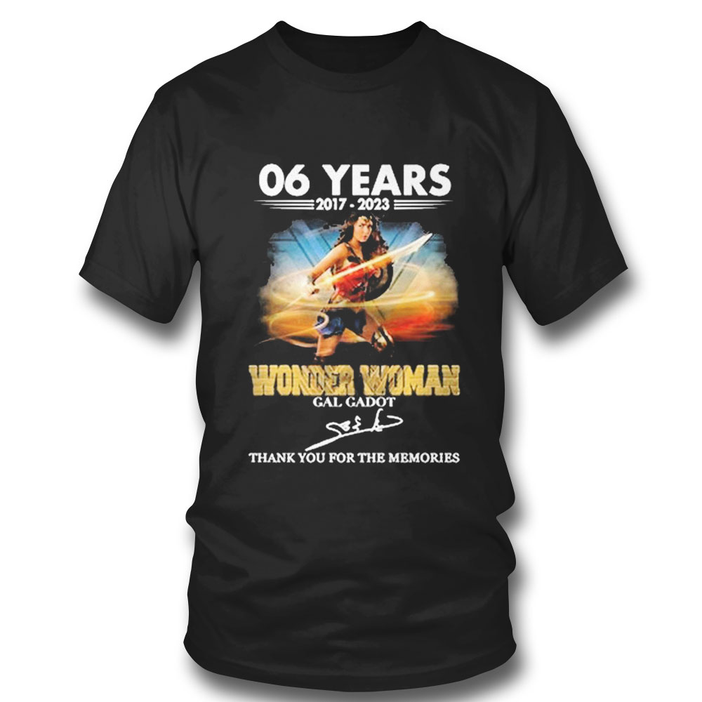 60 Years 2017 2023 Wonder Woman Gal Gadot Signature Thank You For The Memories T-shirt