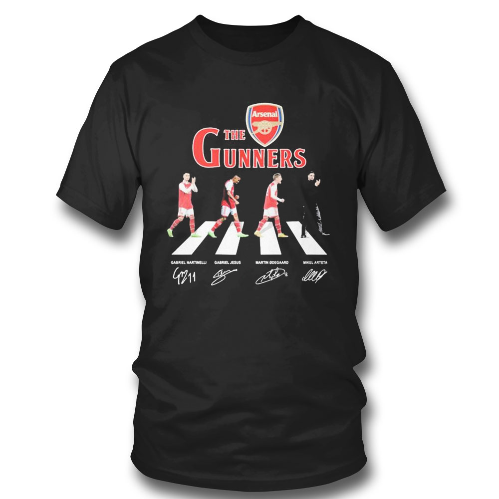 Arsenal The Gunners Abbey Road 2023 Signatures T-shirt