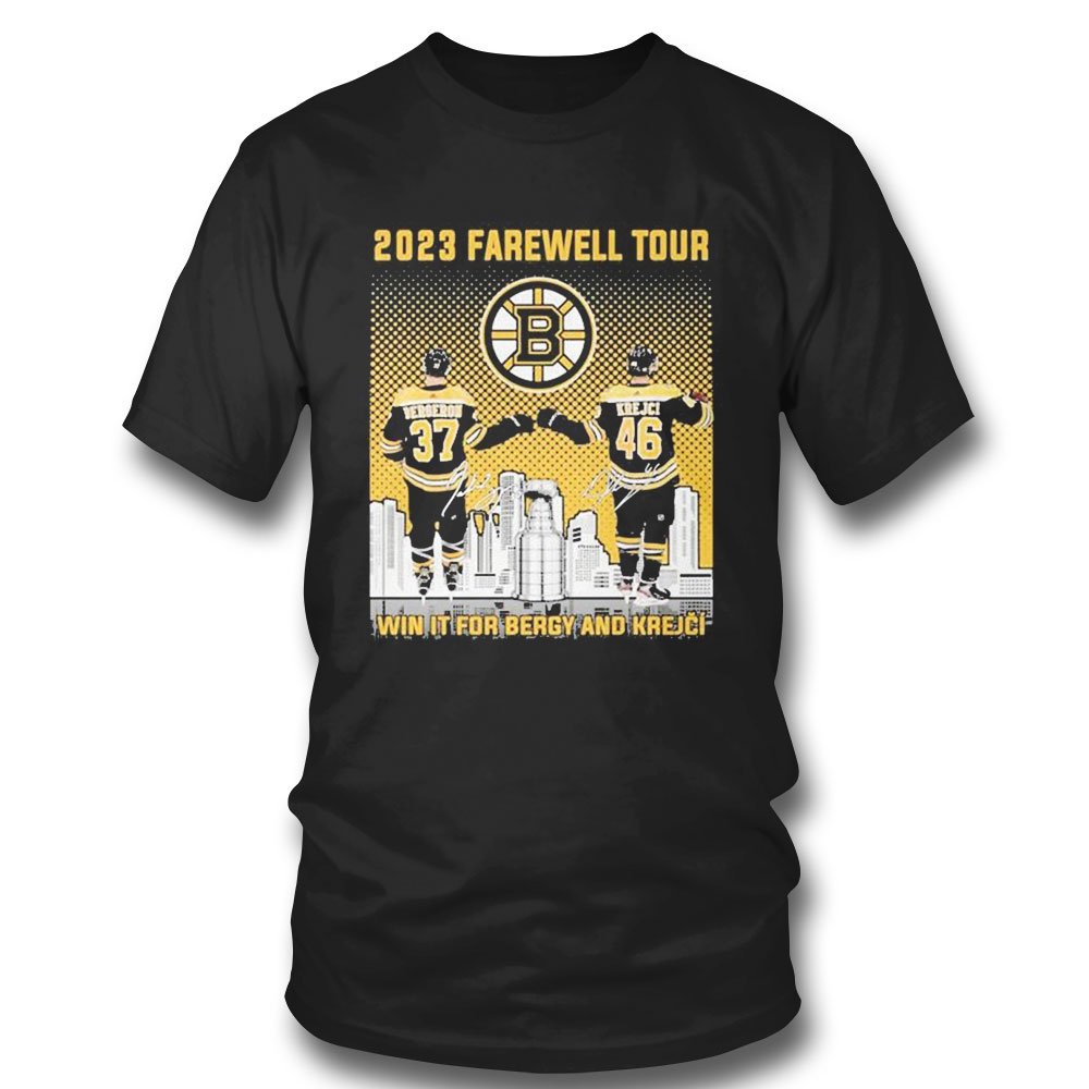 Boston Bruins Farewell Tour Win It For Bergy And Krejci 2023 T-shirt
