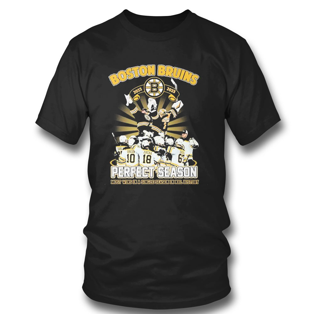 Boston Bruins Hockey Team 2022 2023 Most Wins A Single Season In Nhl History T-shirt