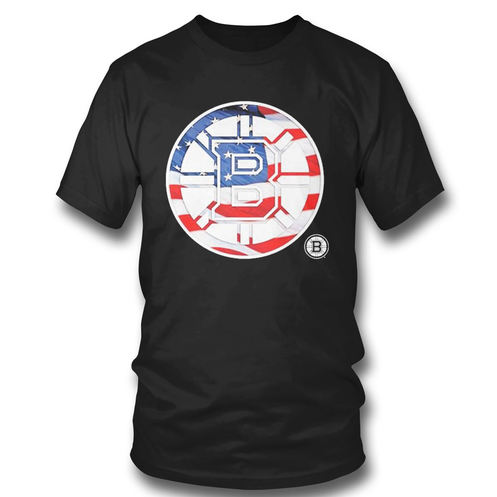 Boston Bruins Logo American Flag T-shirt