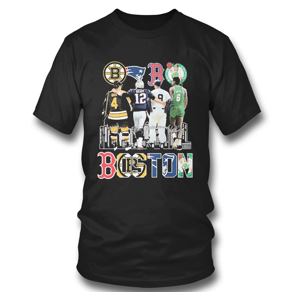 Boston Sport Teams Players 2023 Signatures T-shirt