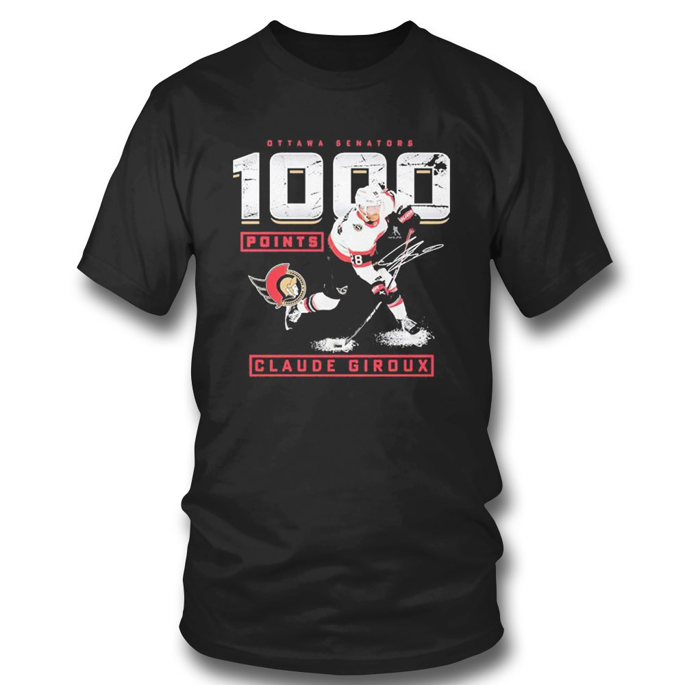 Claude Giroux Ottawa Senators 1000 Career Points T-shirt