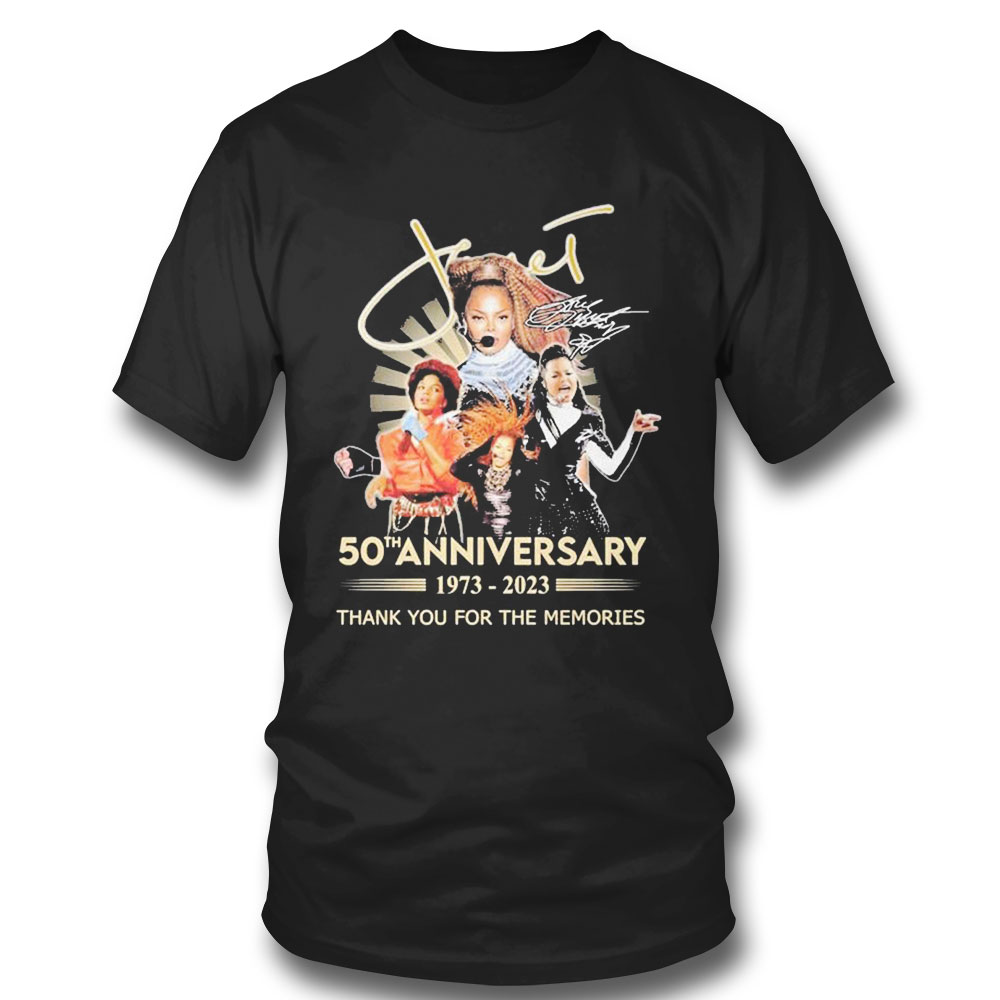 Janet Jackson 50th Anniversary 1973 2023 Thank You For The Memories Signatures T-shirt