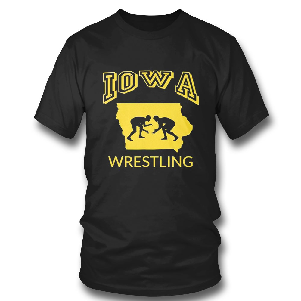 Silhouette Iowa Wrestling Team Wrestler The Hawkeye State T-shirt