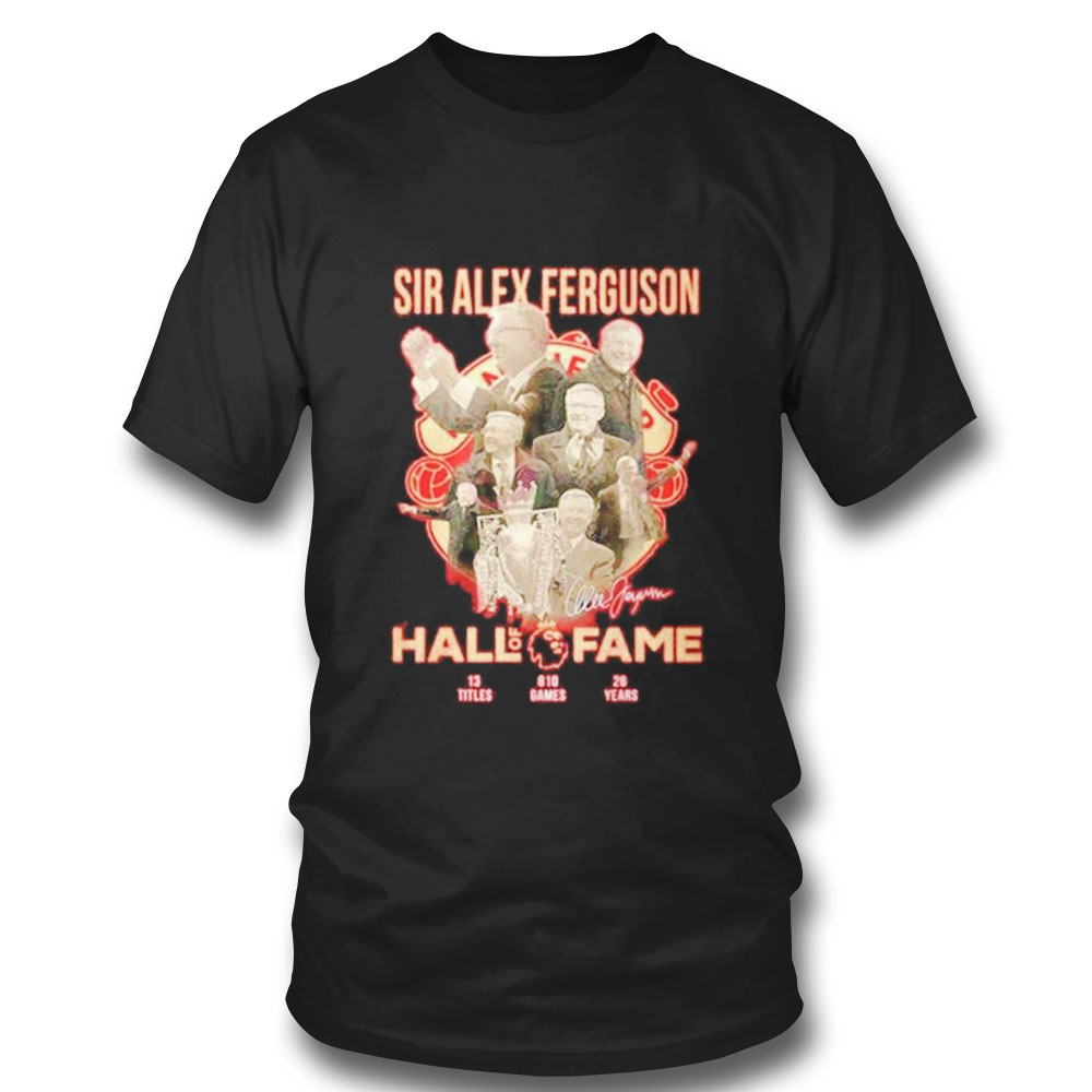 Sir Alex Ferguson Hall Of Fame Signature T-shirt