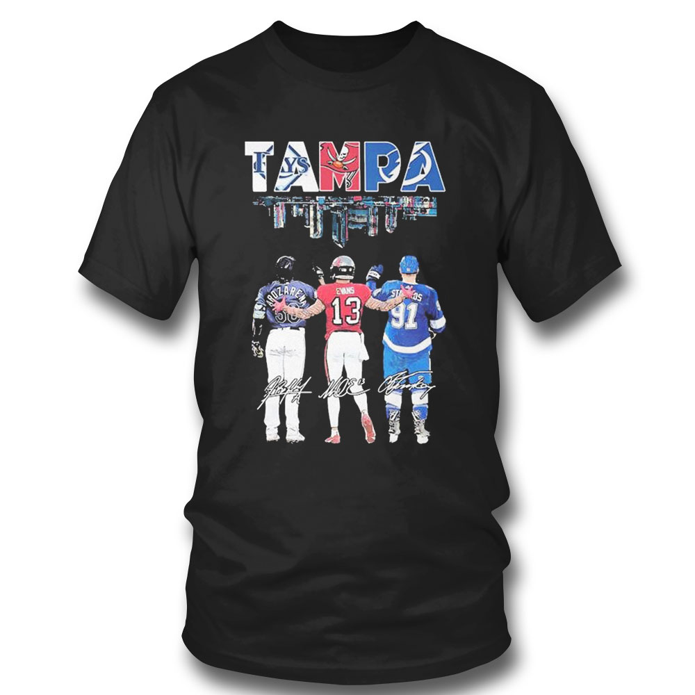 Tampa Sport Teams Randy Arozarena Mike Evans And Steven Stamkos Signatures T-shirt