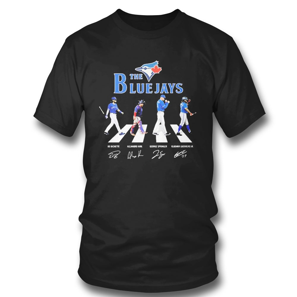 The Blue Jays Abbey Road Bo Bichette Alejandro Kirk George Springer And Vladimir Guerrero Jr 2023 T-shirt