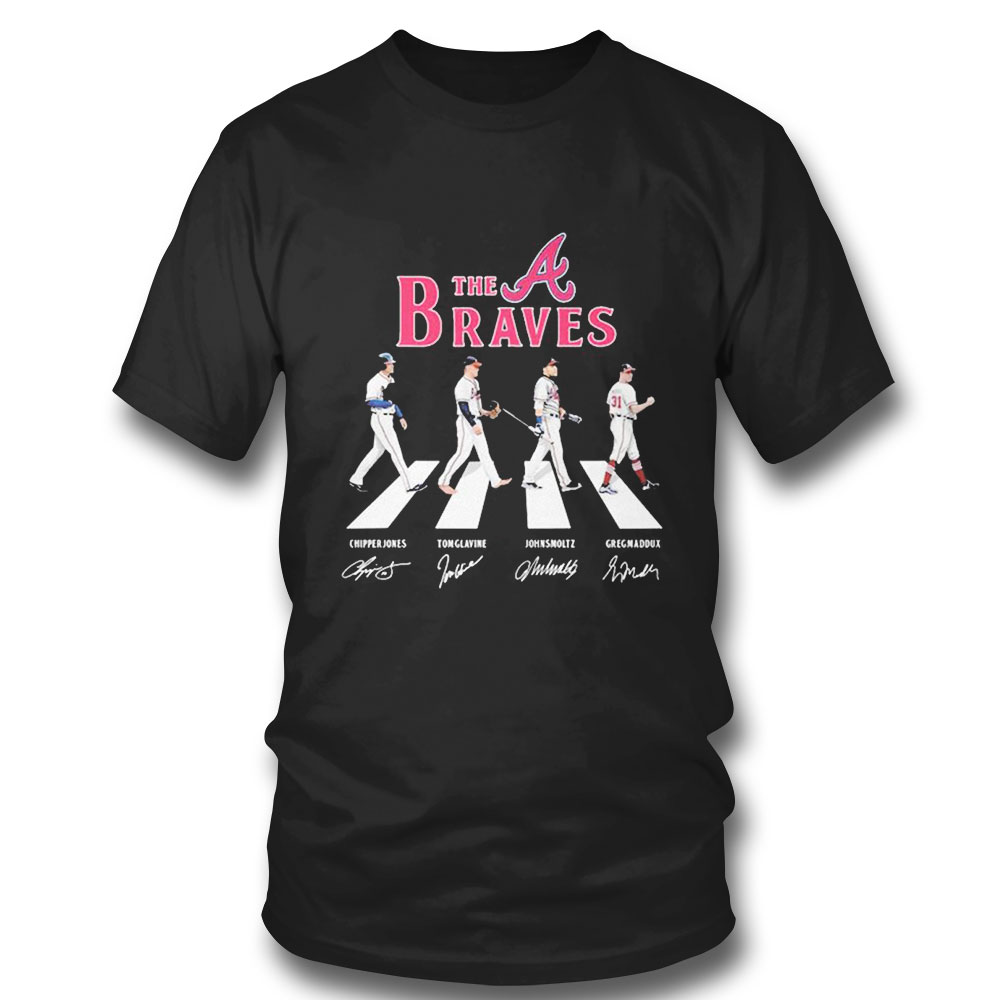 The Braves Chipper Jones Tom Glavine John Smoltz Greg Maddux Signature T-shirt