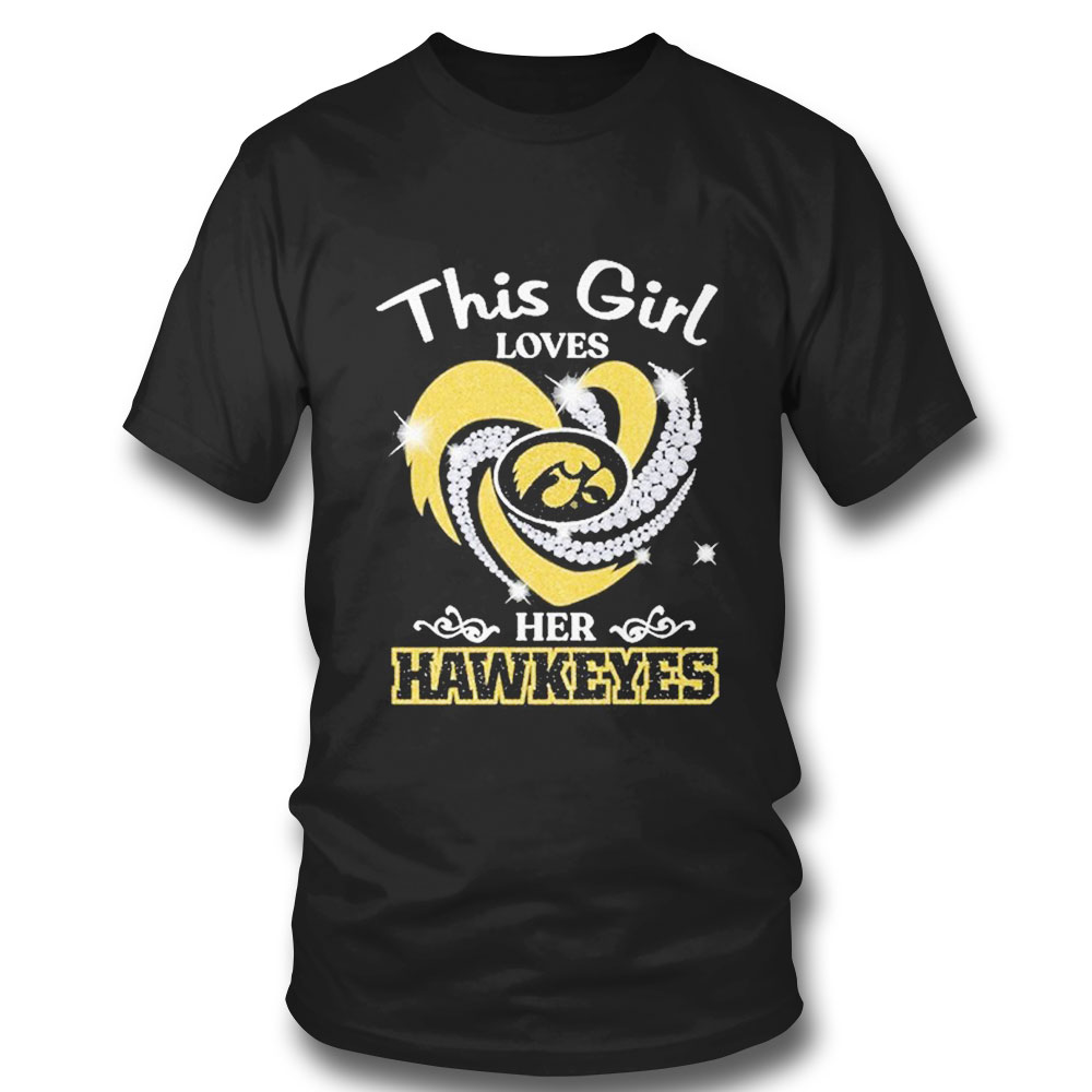 This Girl Loves Hearts Her Hawkeyes T-shirt