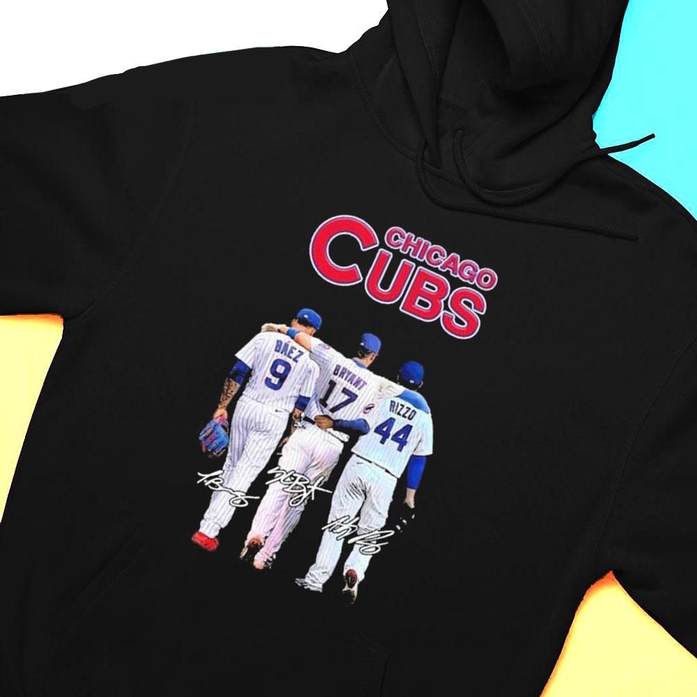 Chicago Cubs Javier Baez Kris Bryant And Anthony Rizzo Signatures Shirt