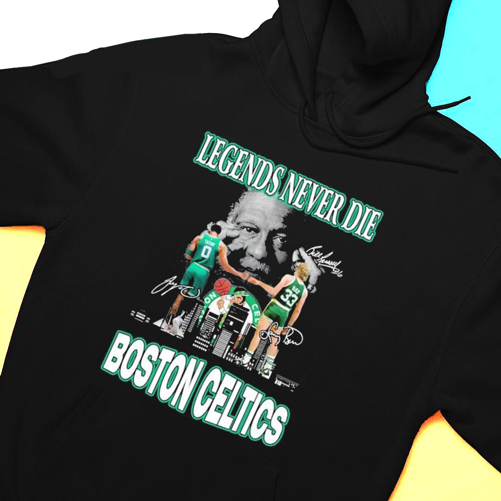 Legends Never Die Jayson Tatum And Larry Bird Boston Celtics Signatures Shirt