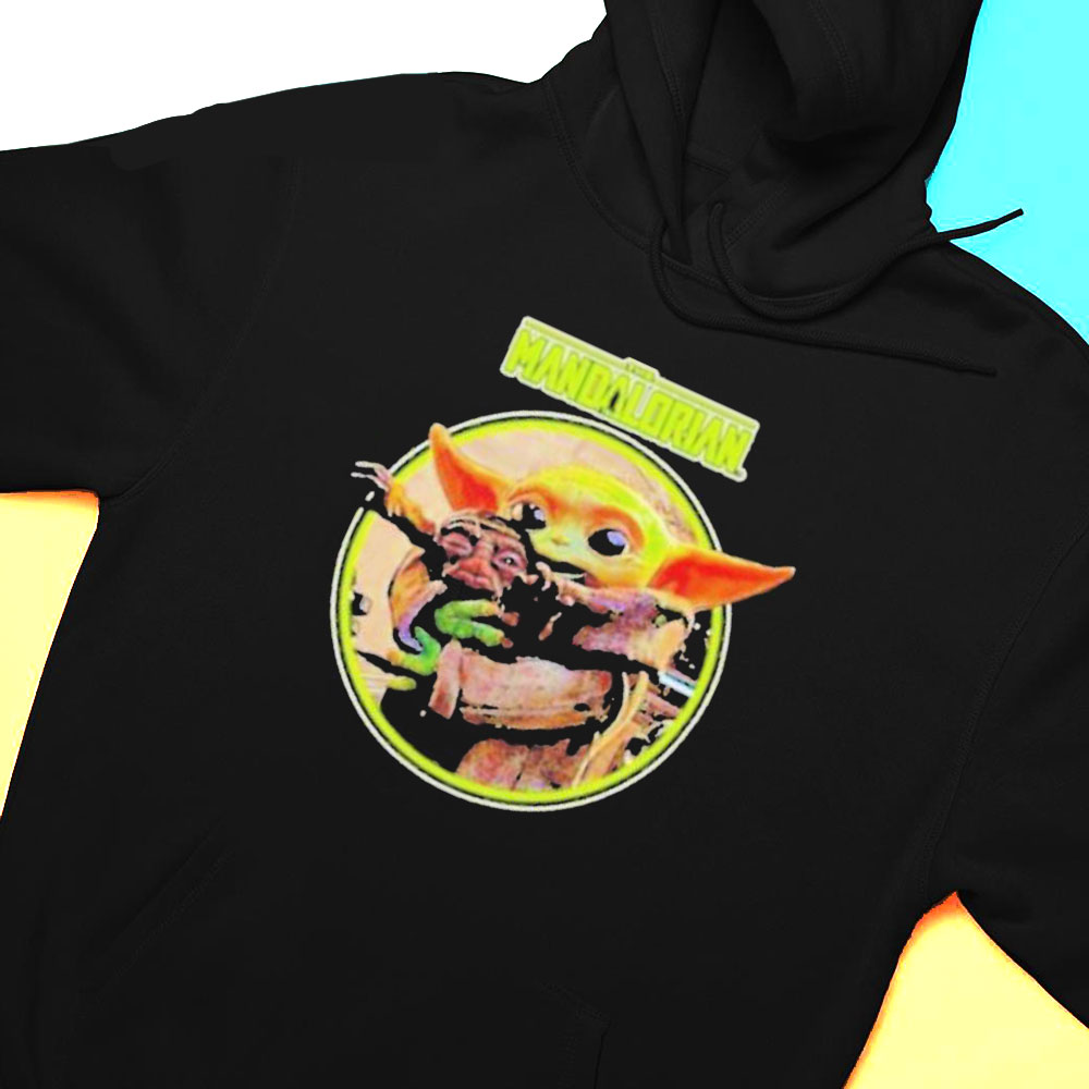 Star Wars The Mandalorian Grogu Hugging An Anzellan T-shirt