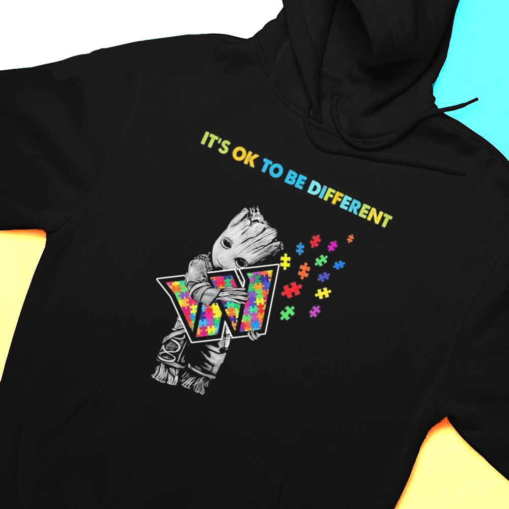 Washington Commanders Groot Hug Autism Its Ok To Be Different Shirt