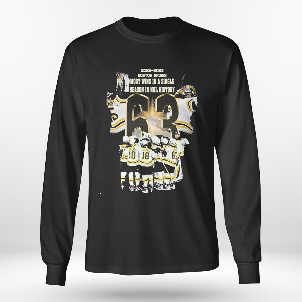 2022 2023 Boston Bruins 63 Most Wins A Single Season In Nhl History T-shirt