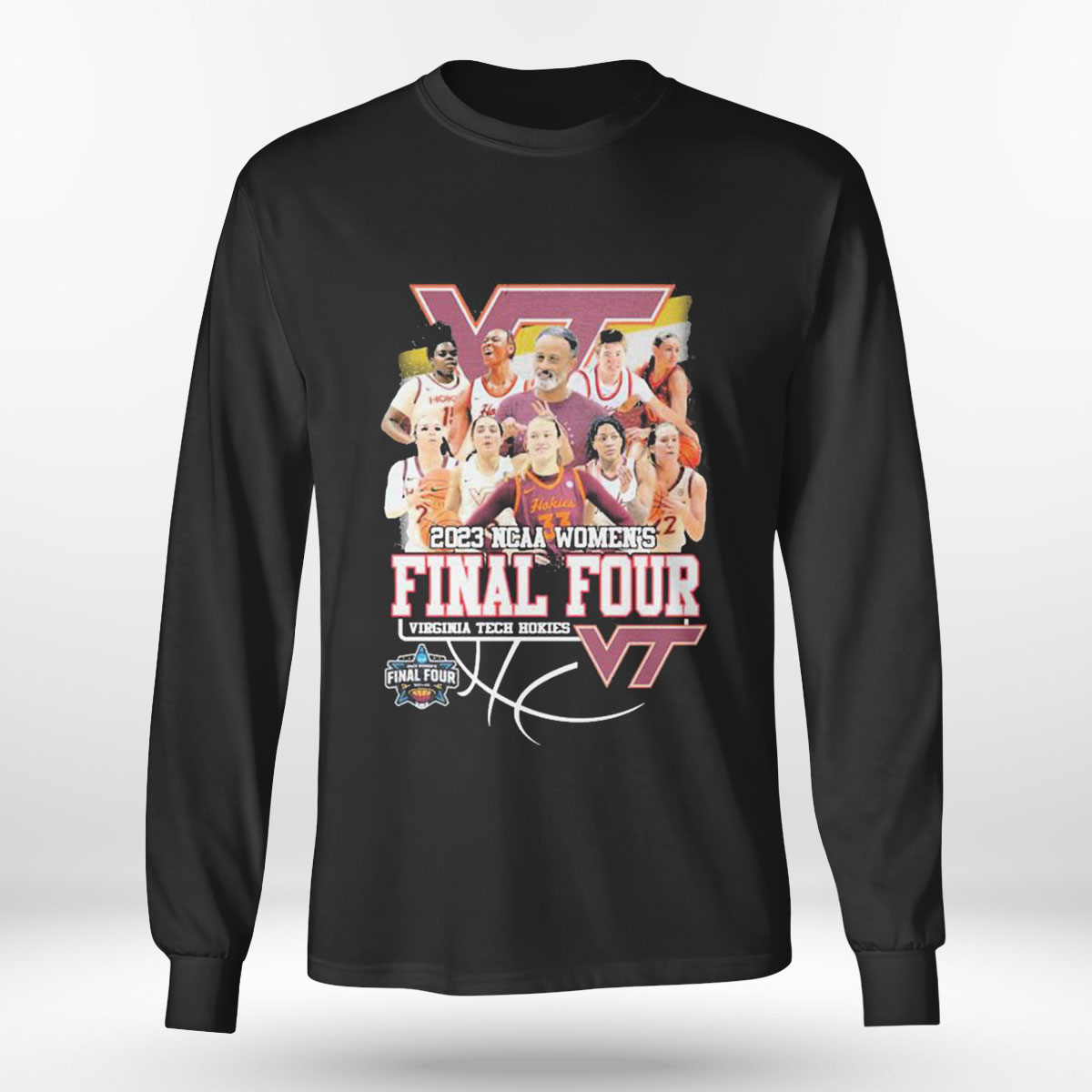 2023 Ncaa Womens Final Four Team Player Virginia Tech Hokies Final Four T-shirt