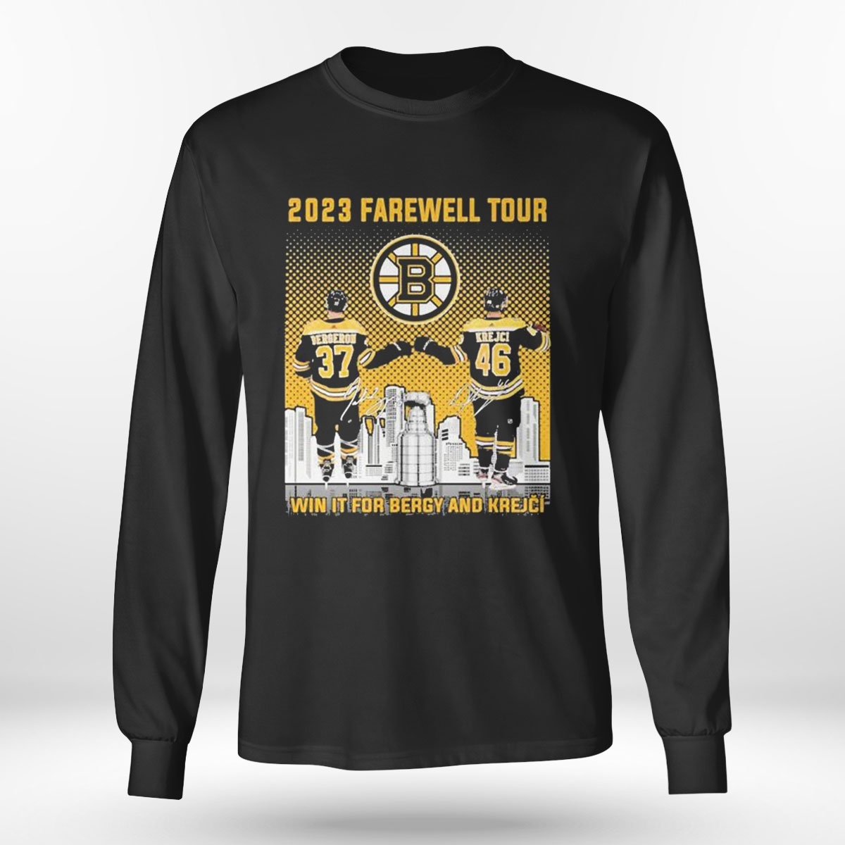 Boston Bruins Farewell Tour Win It For Bergy And Krejci 2023 T-shirt
