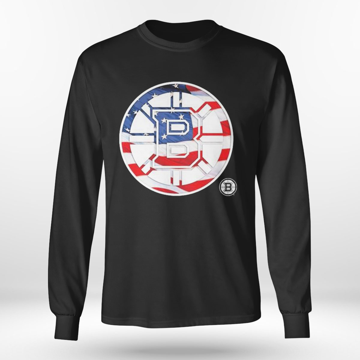 Boston Bruins Logo American Flag T-shirt