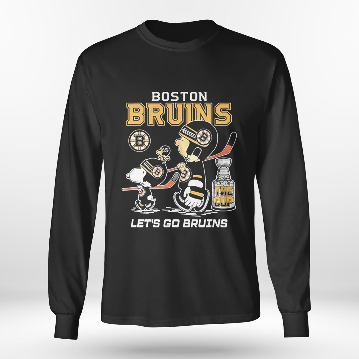 Boston Bruins Snoopy Lets Go Bruins We Want The Cup T-shirt