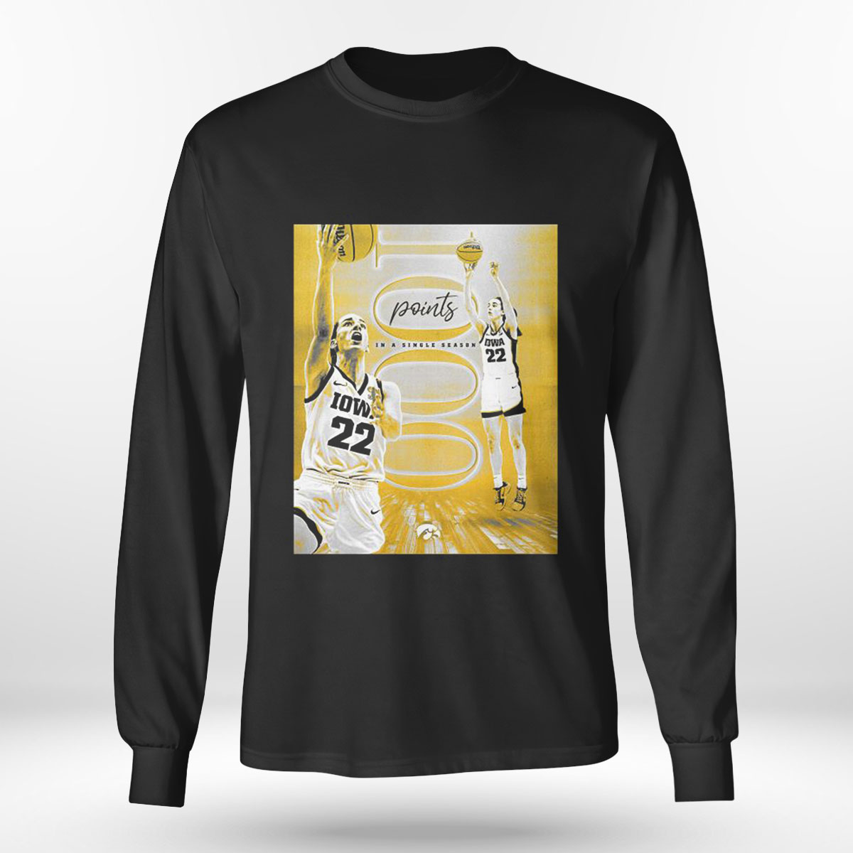 Caitlin Clark Iowa 22 Points Poster T-shirt Caitlin Clark Iowa 22 Points Poster T-shirt
