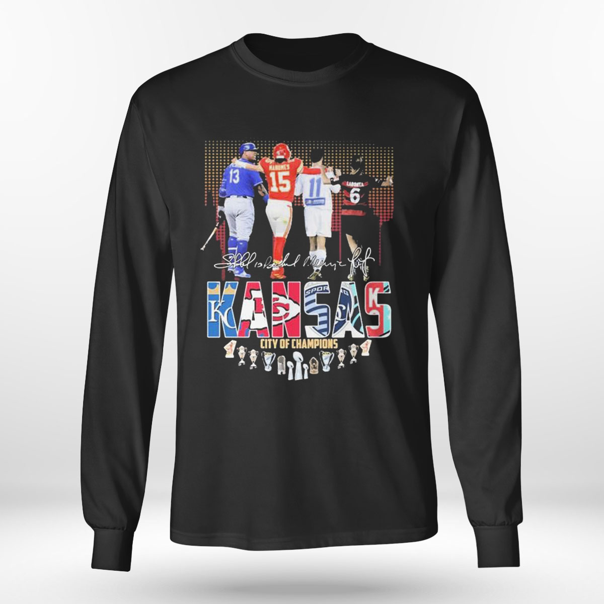 City Of Champions Kansas Sport Teams Players Signatures T-shirt City Of Champions Kansas Sport Teams Players Signatures T-shirt