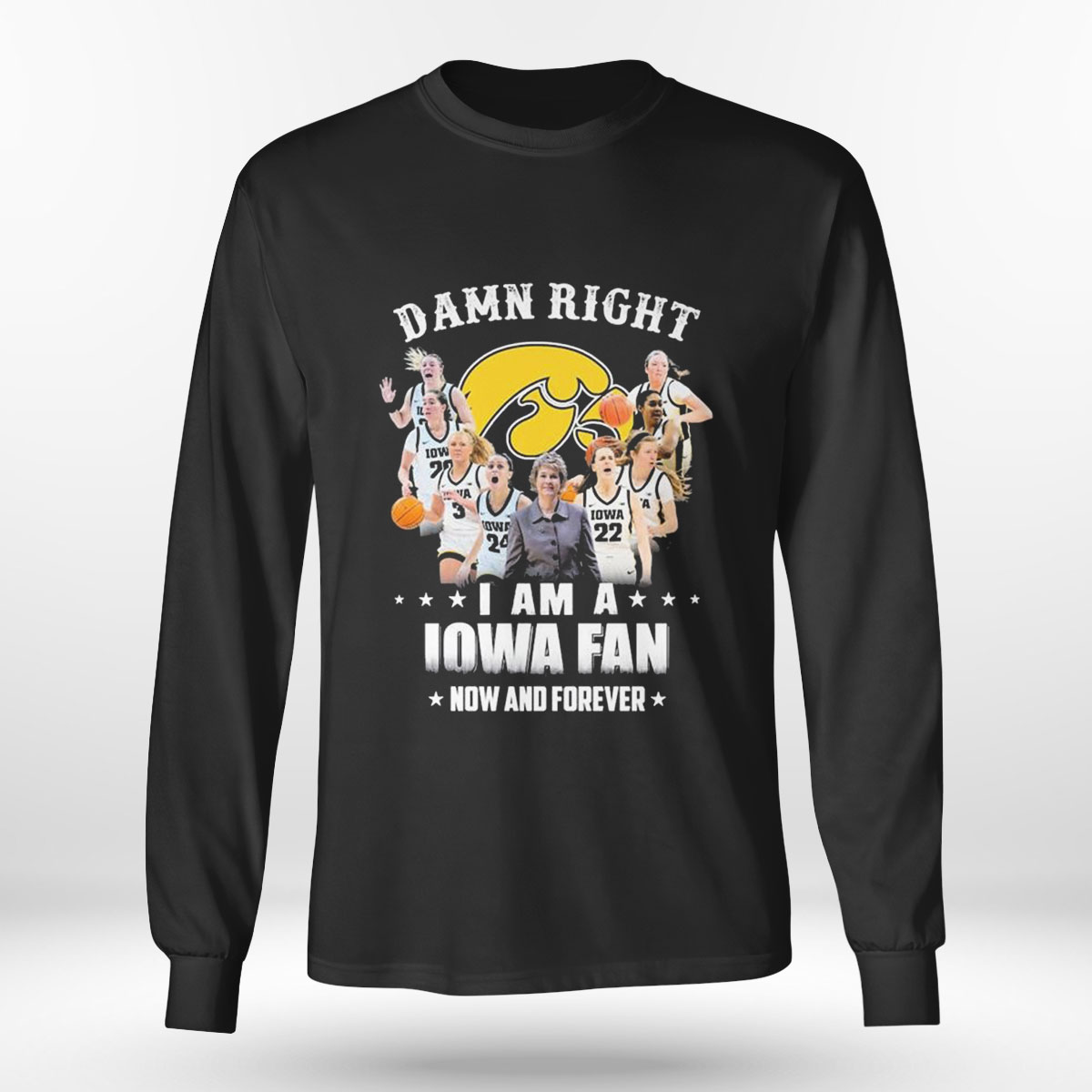 Damn Right Teams I Am A Iowa Fan Now And Forever T-shirt