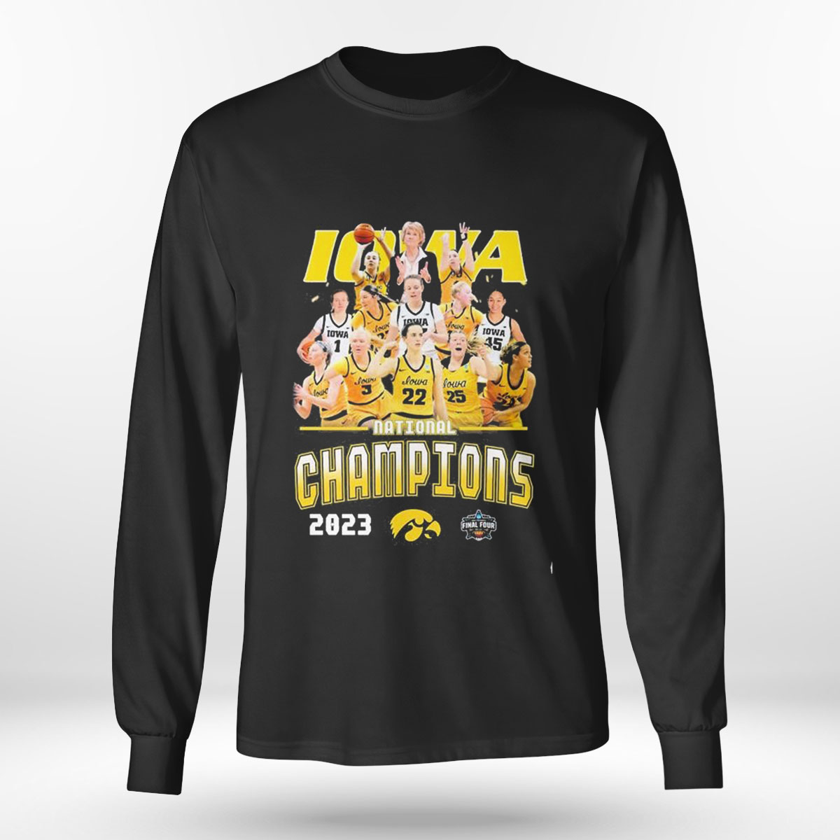 Iowa Hawkeyes Teams National Champions 2023 Final Four T-shirt