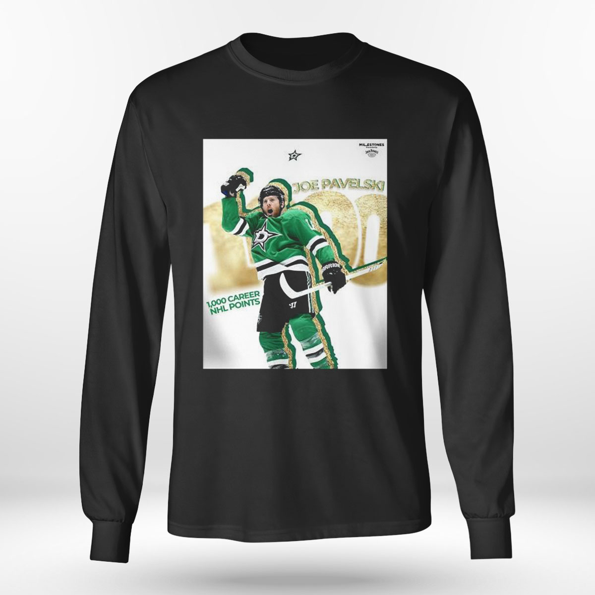 Joe Pavelski Dallas Stars 1000 Career Points Signature T-shirt
