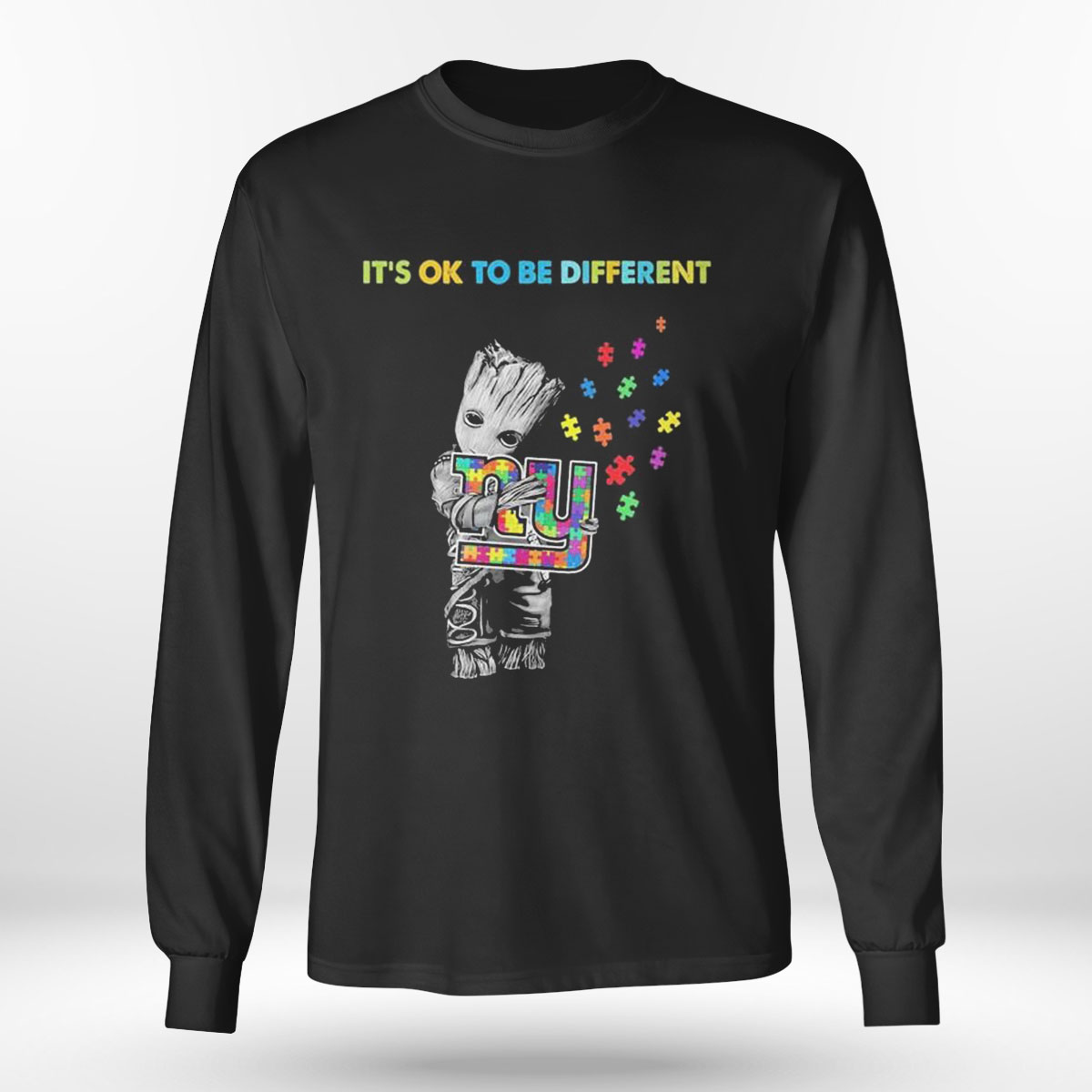 New York Giants Groot Hug Autism Its Ok To Be Different Shirt New York Giants Groot Hug Autism Its Ok To Be Different Shirt
