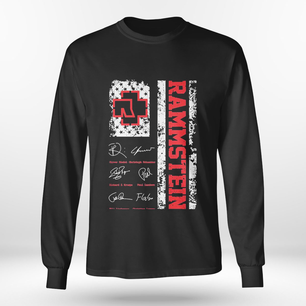 Rammstein Oliver Riedel Christoph Schneider Signature T-shirt