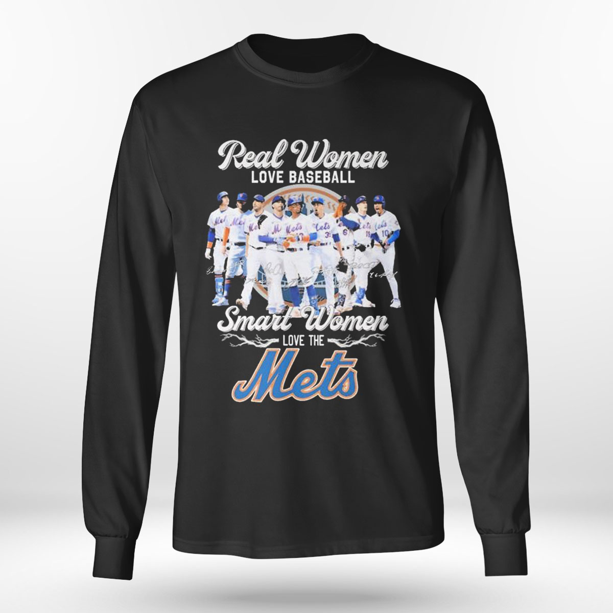 Real Women Love Baseball Smart Women Love The New York Mets 2023 Signatures T-shirt