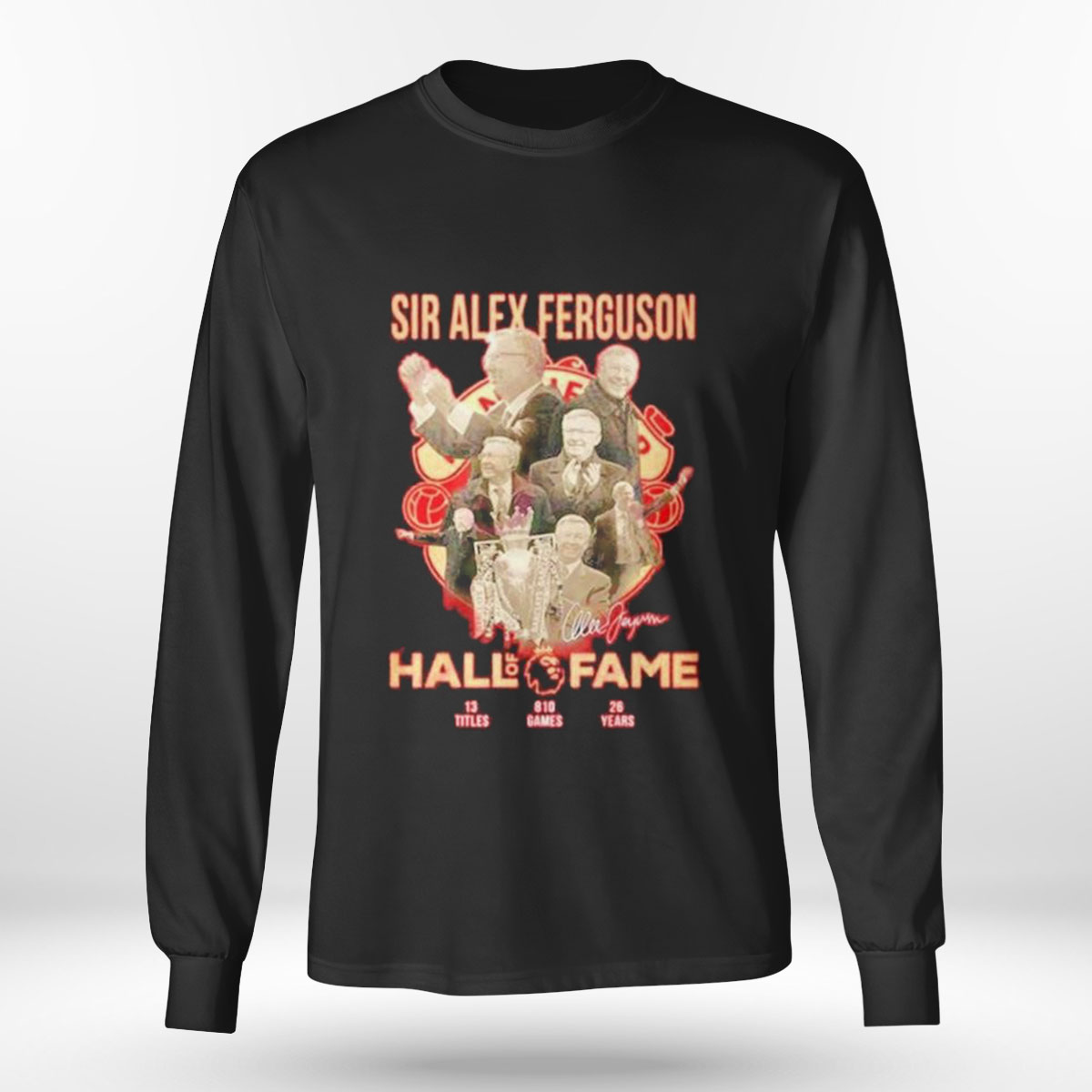Sir Alex Ferguson Hall Of Fame Signature T-shirt