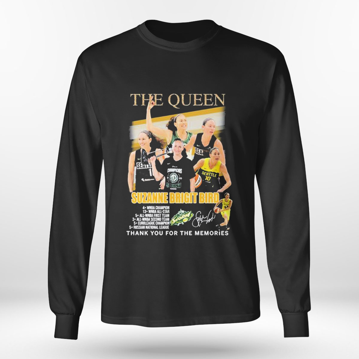 Storm The Queen Suzanne Brigit Bird Signature Thank You For The Memories T-shirt