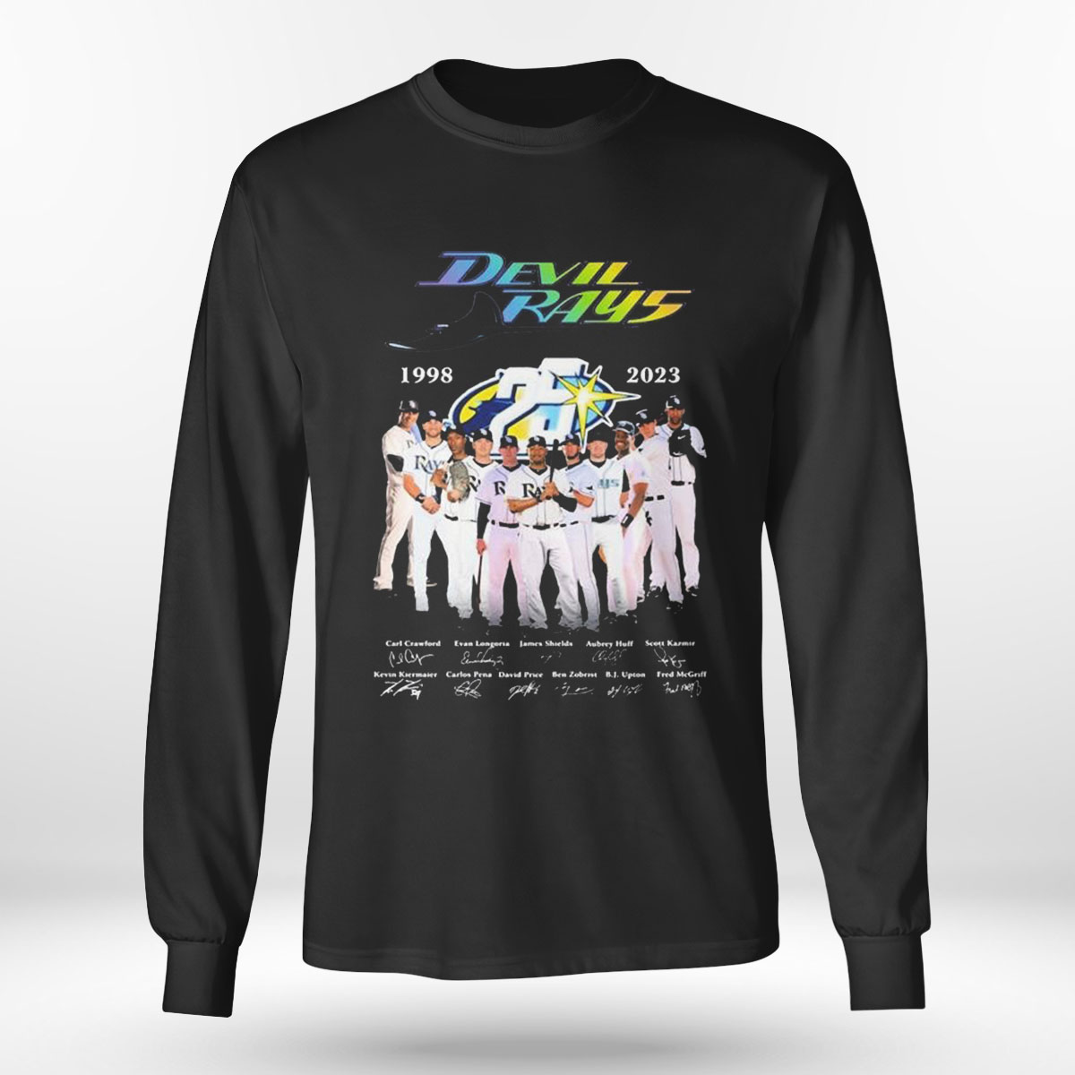Tampa Bay Devil Rays 25th Anniversary 1998 2023 Thank You For The Memories Signatures T-shirt