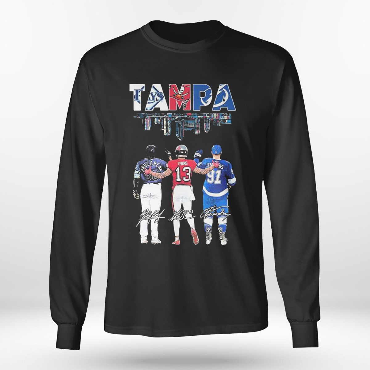 Tampa Sport Teams Randy Arozarena Mike Evans And Steven Stamkos Signatures T-shirt