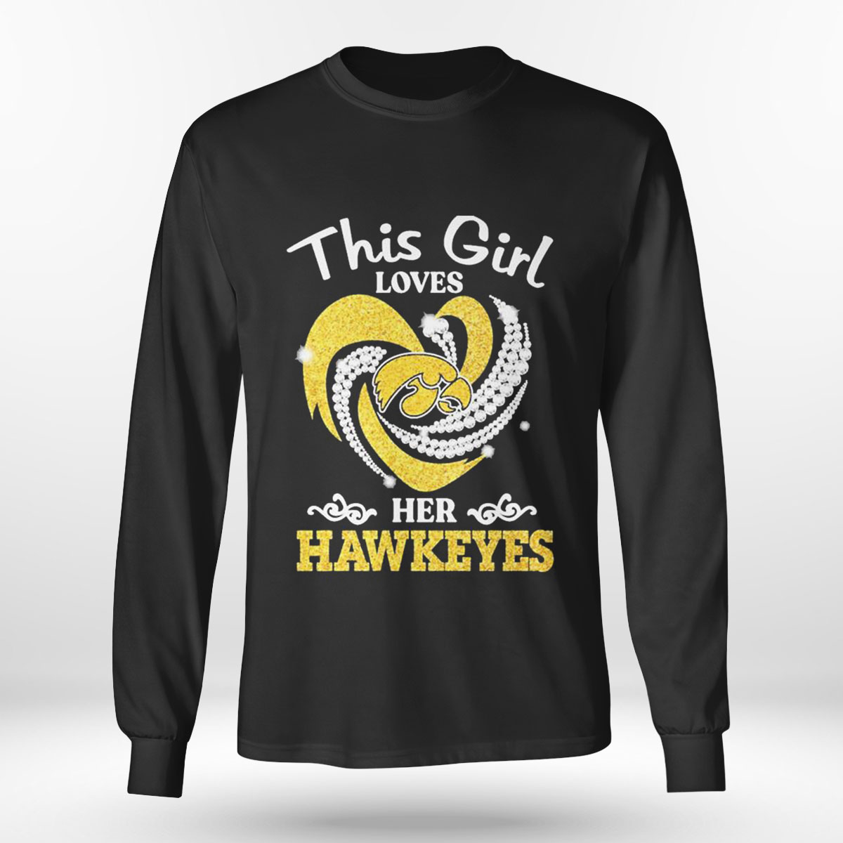 This Girl Loves Heart Her Hawkeyes T-shirt