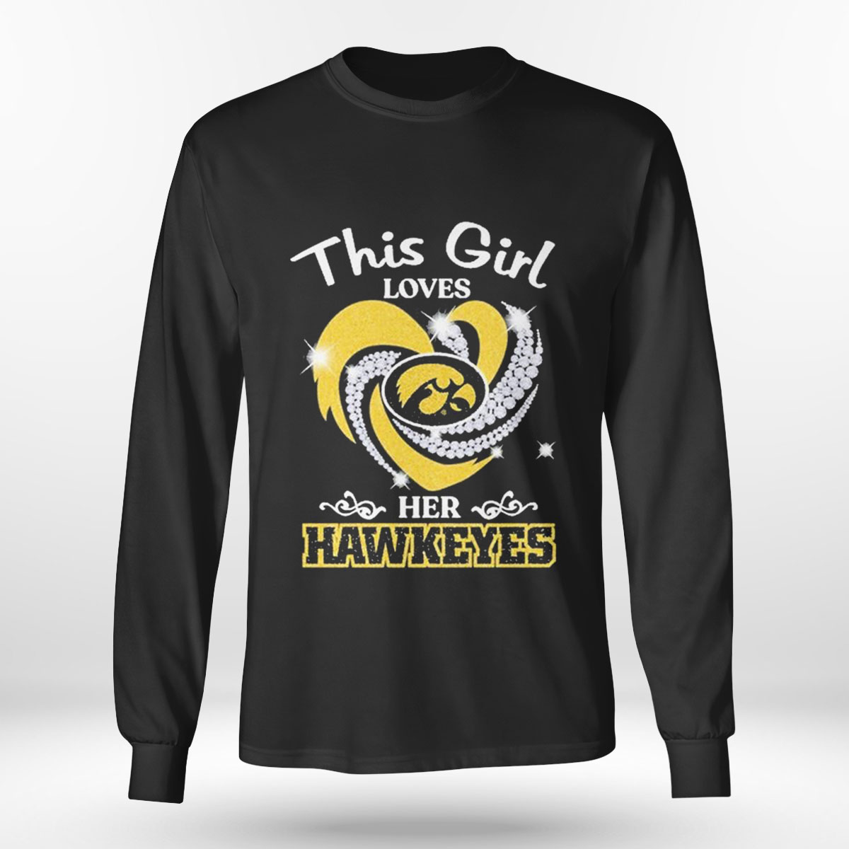 This Girl Loves Hearts Her Hawkeyes T-shirt