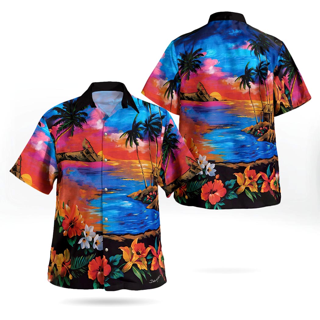 Luke Bryan Hawaiian Shirt American Idol 2023 Aloha Sunset