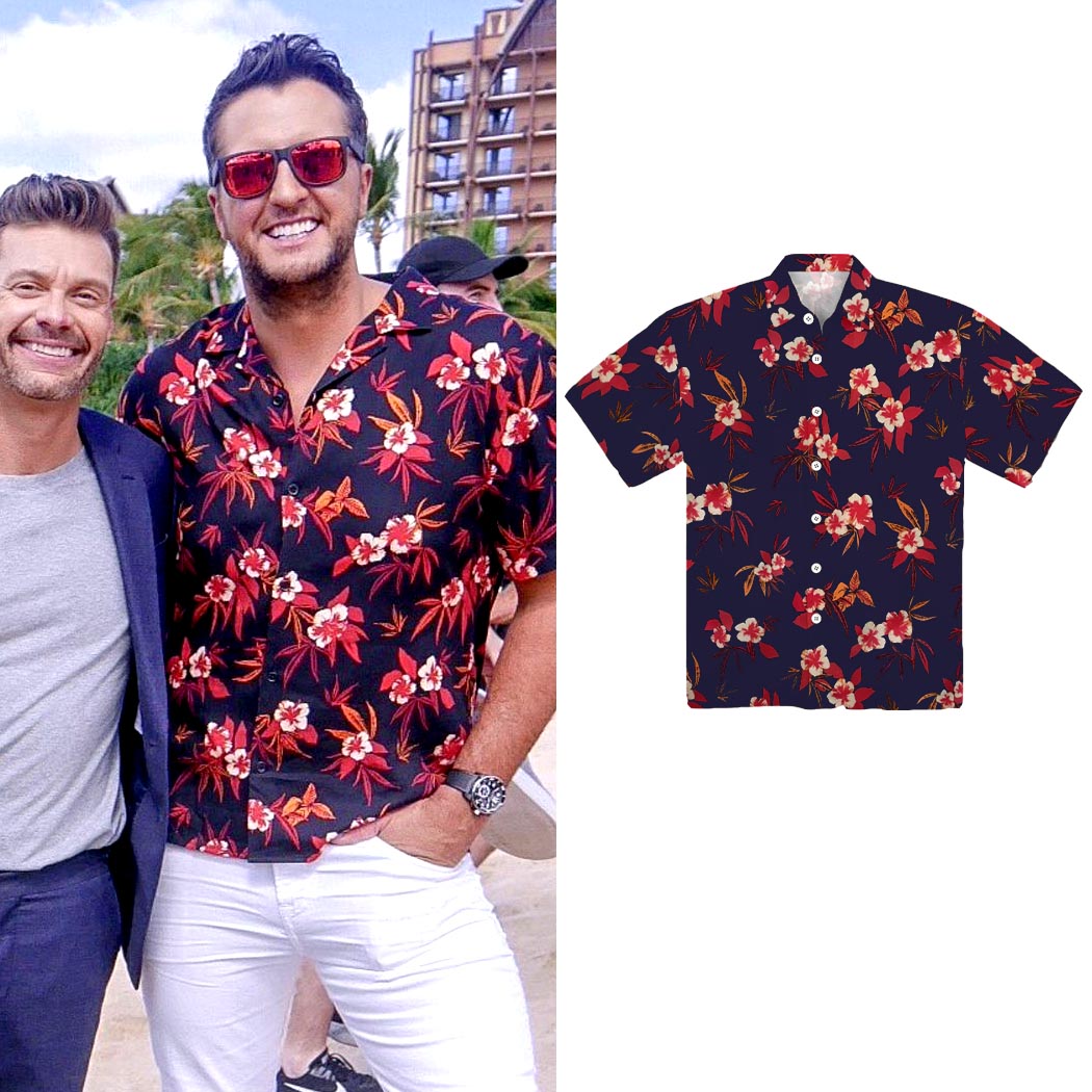 Luke Bryan Hibicus Hawaiian Shirt American Idol