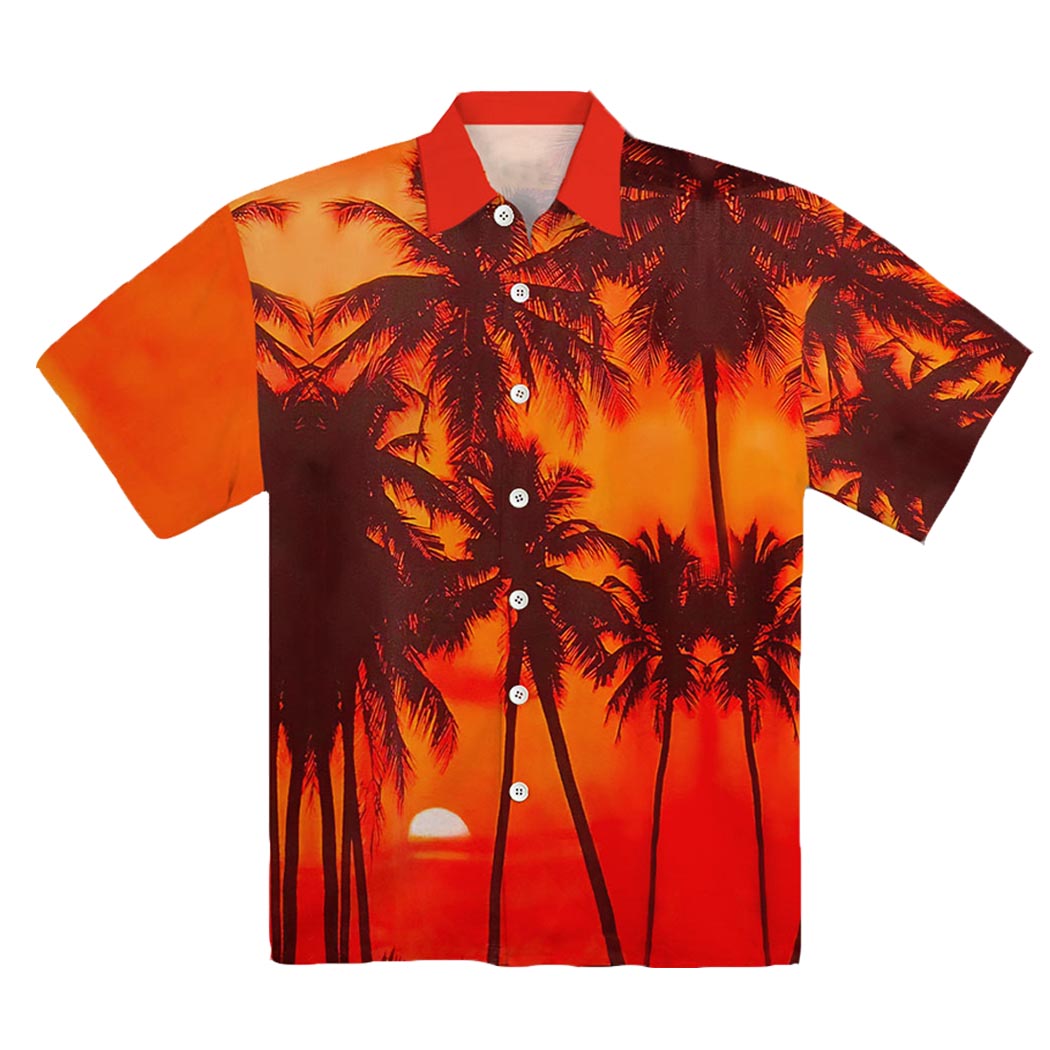 Luke Bryan Orange Sunset Hawaiian Shirt American Idol 2023